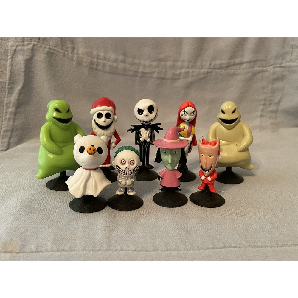 Complete Set of 9 The Nightmare‎ Before Christmas Chibi Snapz Figures